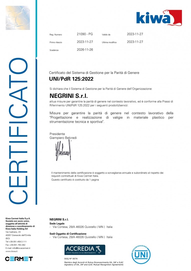 certificato kiwa